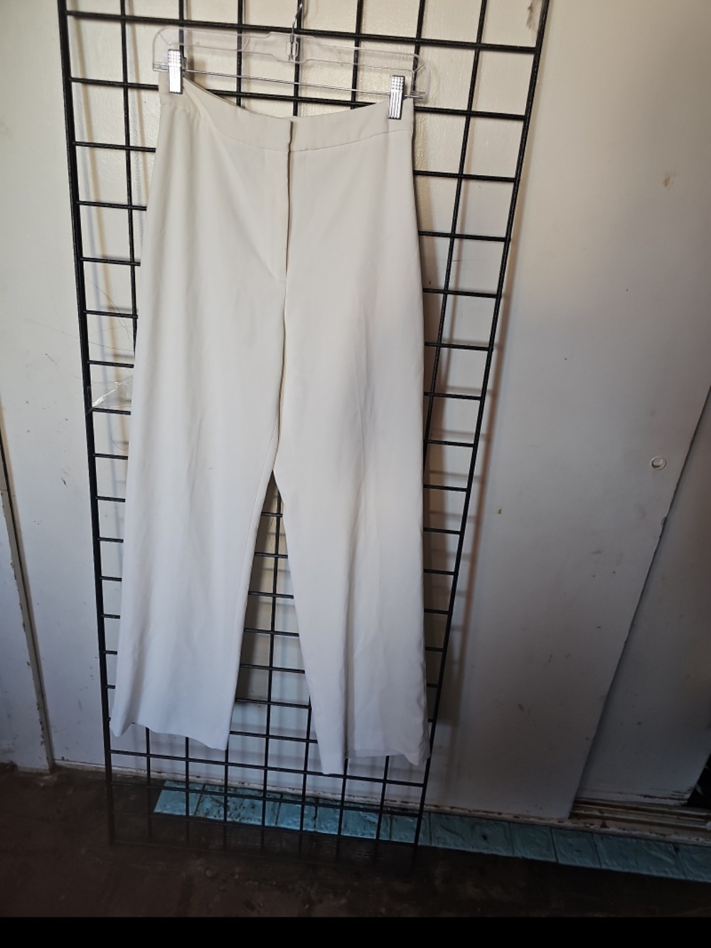 H&M Cream Wide-Leg Women's Dress Pants